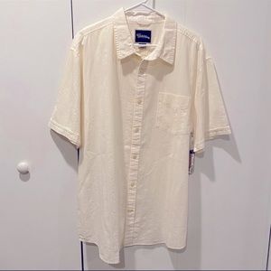 XL St. Johns casual cream button down